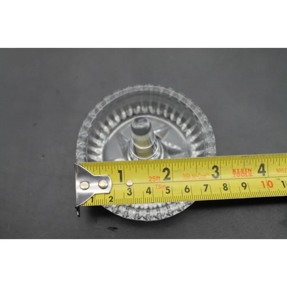 Vintage Clear Pressed Glass Ring Holder Starburst Jewelry Dish Vanity Tray